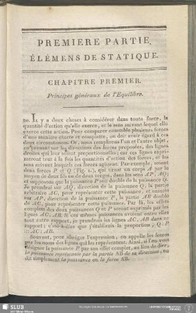 Premiere Partie. Élémens De Statique