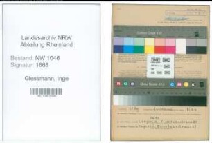 Entnazifizierung Inge Glessmann , geb. 01.04.1922 (Kuechenhilfe)