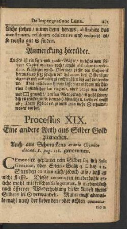 Processus XIX.