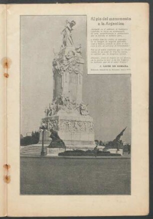 Al pie del monumento a la Argentina