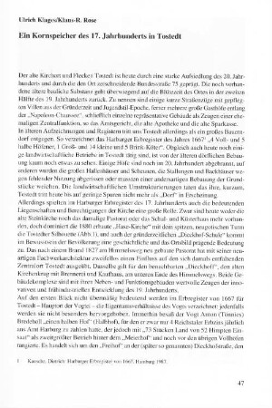 Ein Kornspeicher des 17. Jahrhunderts in Tostedt