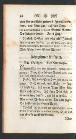 Achtzehnter Auftritt. Die Vorigen, Der Rittmeister