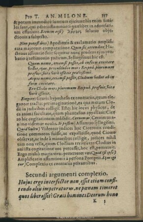 Secundi argumenti complexio
