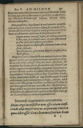 Secundi argumenti complexio