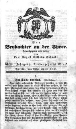 17. Stueck, 26. April 1847