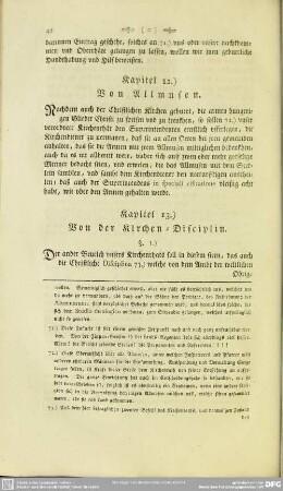 Kapitel 13.) Von der Kirchen-Disciplin