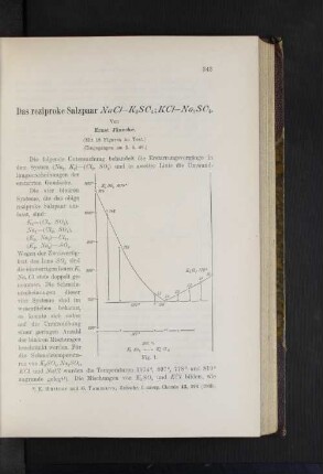 Das reziproke Salzpaar NaCl-K2SO4;KCl-Na2SO4.