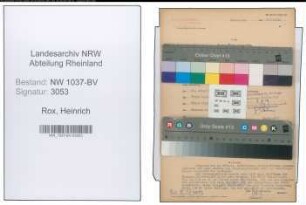 Entnazifizierung Heinrich Rox , geb. 06.09.1882 (Lehrer)