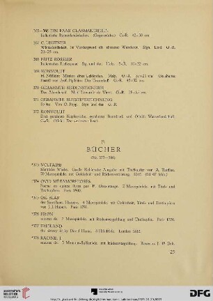 F. Bücher (Nr. 373-386)