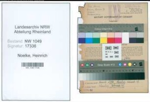 Entnazifizierung Heinrich Noelke , geb. 30.01.1903 (Schlosser)