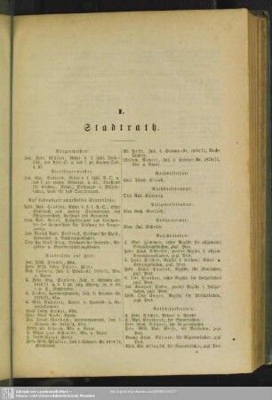 [Erste Abtheilung]. Behördenverzeichnis