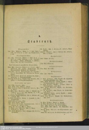 [Erste Abtheilung]. Behördenverzeichnis