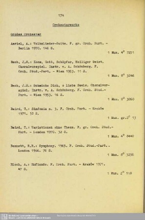 Orchesterwerke