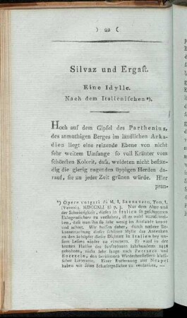 Silvaz und Ergast. - Kenrick. Nach dem Angelsächsischen.