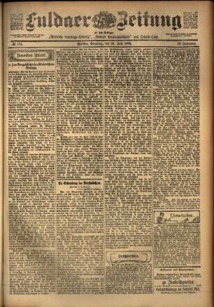Zweite Ausgabe vom Dienstag, den 29. Juli 1902.