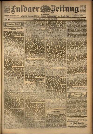 Zweite Ausgabe vom Dienstag, den 29. Juli 1902.
