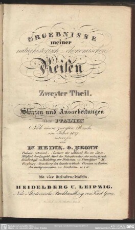 2: Skizzen und Ausarbeitungen über Italien : nach einem zweyten Besuche im Jahre 1827 entworfen