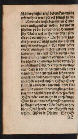 Der veerde trost ...