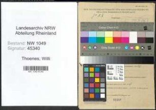 Entnazifizierung Willi Thoenes , geb. 22.04.1897 (Landwirt)