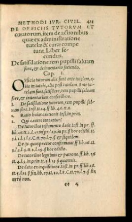De Officiis Tutorum Et curatorum, item de actionibus ... Liber secundus.