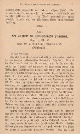 201-213 Der Aufstand des Silberschmieds Demetrius Apg. 19, 23-40 : Fortsetzung
