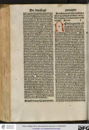 Non loqueris contra proximum tuum... Exo xx. Hoc est octavum preceptum in quo secundum Augustinum prohibetur omne nocumentum quo quis per falsitatem oris ledit proximum.