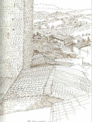 Blick auf San Gimignano