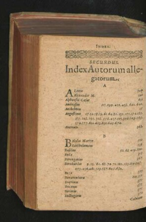 Secundus Indes Autorum