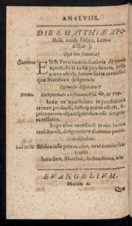 Die S. Matthiae Apostoli ...