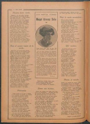 Margot Álvarez Soler : Una poetisa cubana