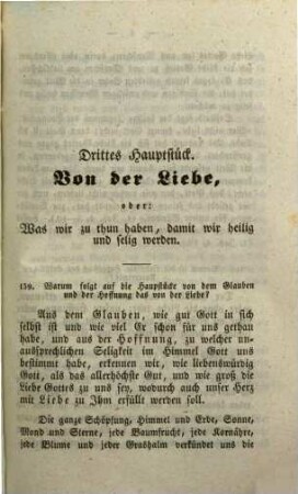Der Katechismus der christkatholischen Religion für das Bisthum Augsburg : ein Handbuch für Seelsorger, Lehrer und Aeltern, 3. Das Hauptstück von der Liebe