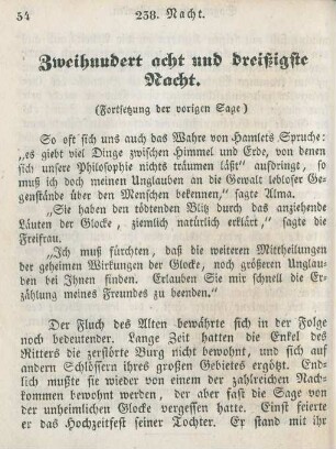 Zweihundert acht und dreißigste Nacht