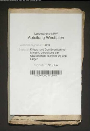 Erteilung der Schuldkonsense auf Egelkamps-Stätte, Kirchspiels Ibbenbüren