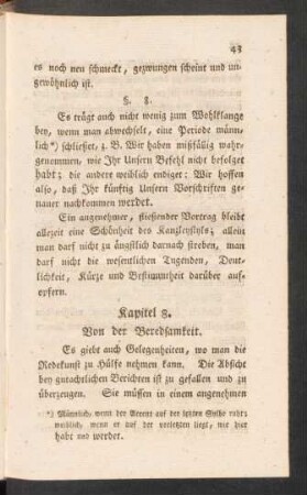Kapitel 8. Von der Beredsamkeit.