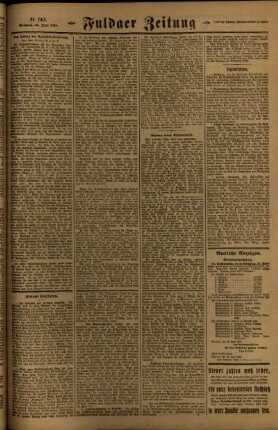 Zweite Ausgabe vom Mittwoch, den 23. Juni 1920.