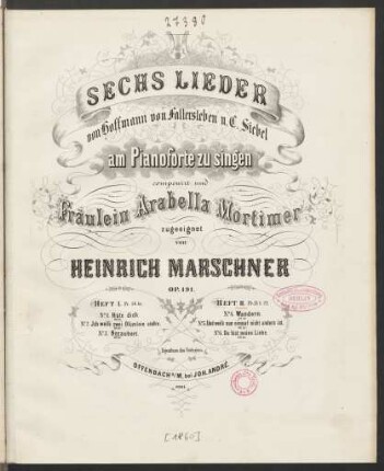H. 2: Sechs Lieder von Hoffmann von Fallersleben u. C. Siebel