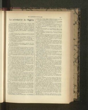 La colonisation de l'Algérie.