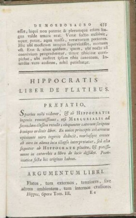 Hippocratis Liber De Flatibus