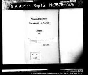 Die Unterhaltung des s.g. Lübbersweges und des Weges von Bagband nach Firrel