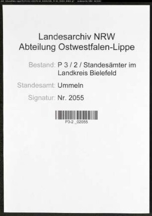 Sterberegister Standesamt Ummeln