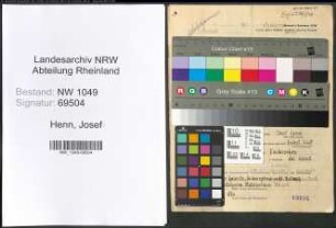 Entnazifizierung Josef Henn , geb. 21.07.1921 ()