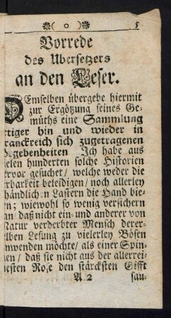 Vorrede des Ubersetzers an den Leser.