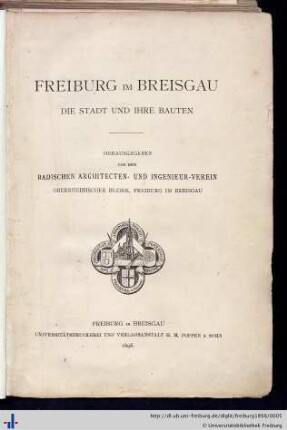 Freiburg <Breisgau> : die Stadt und ihre Bauten
