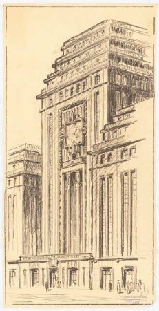 Verlagshaus des Scherl-Verlages, Berlin Turm: Perspektivische Ansicht