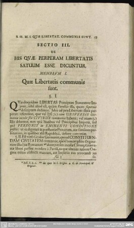 Sectio III. De His Quae Perperam Libertatis Satuum Esse Dicuntur