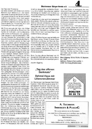"Tag des offenen Denkmals" Dehmel-Haus mit Liliencron-Zimmer