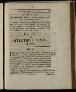 Cap. XI. De Affectibus Sensualibus. - Cap. XII. De Functionibus Rationalibus.