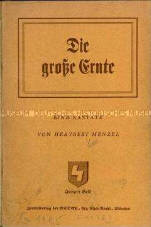 Kantate "Die große Ernte" von Herybert Menzel