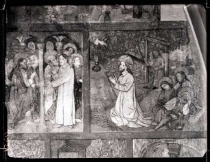 evangelische Friedhofkirche; Wandbilder im Chor, Detail, Christus am Ölberg