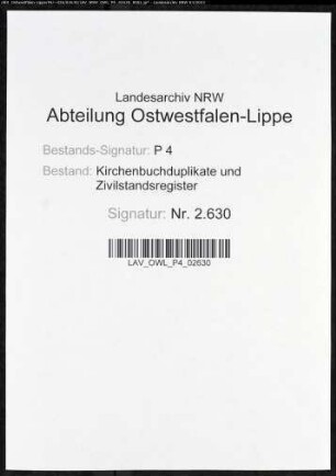 Kirchenbuchduplikate der katholischen Gemeinde (GHT 1851-1874). (Gemeinde: Berleburg, katholische Gemeinde )